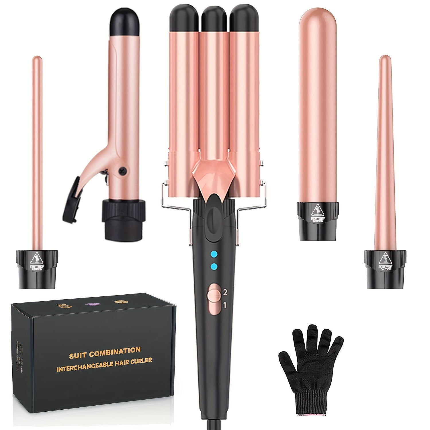5in1 Hair Curling Wand Set