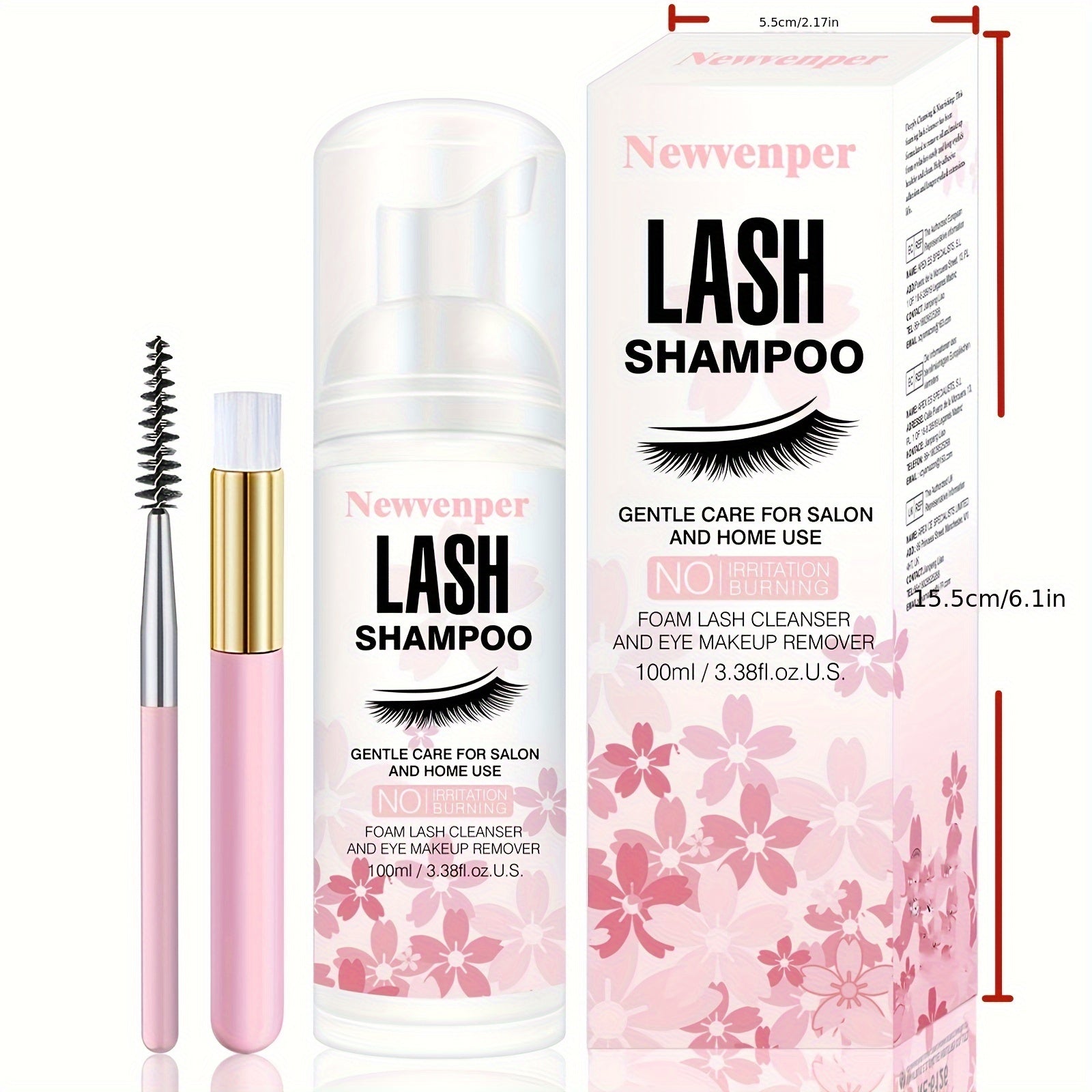 Gentle Lash Shampoo Eyelash Cleanser Set